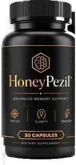 HoneyPezil single bottle of memory support capsules, 30 capsules