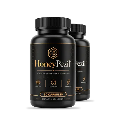 HoneyPezil 2-bottle memory supplement package