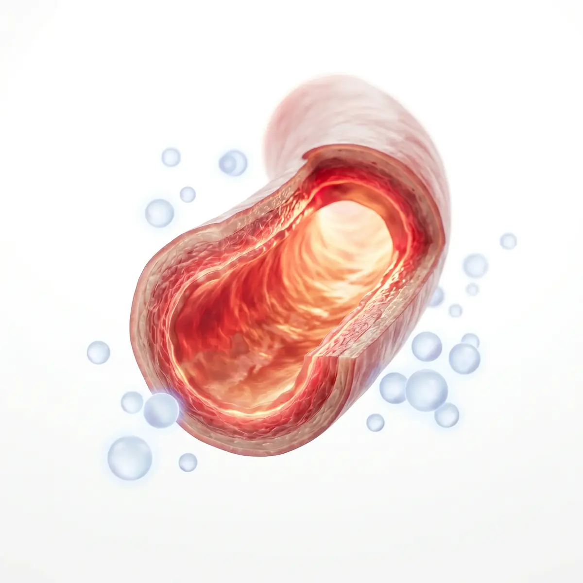 Illustration of cerebral blood flow supporting brain function