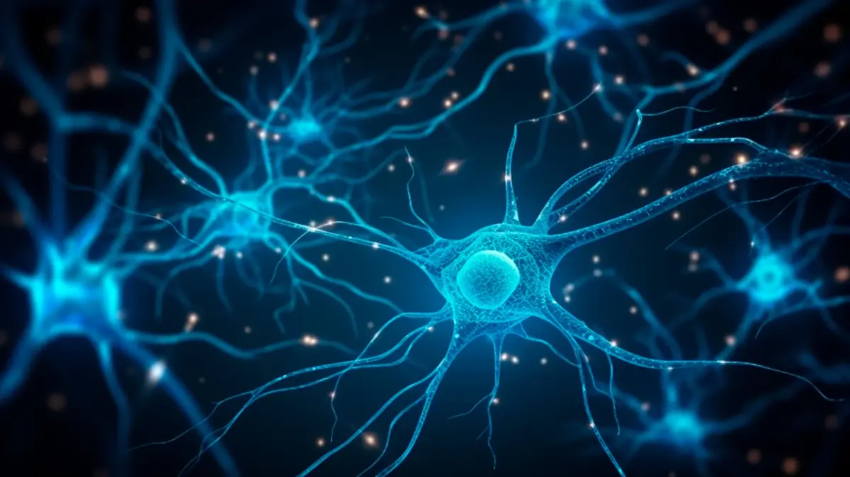 Illustration of nerve cells and neuronal membranes